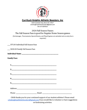 Season Pass Form